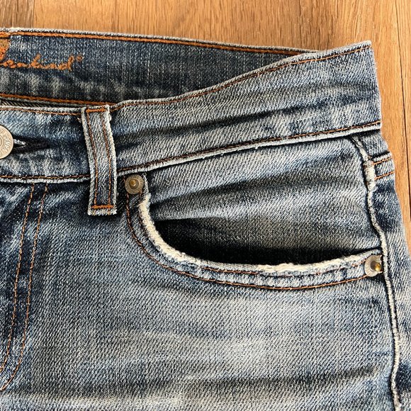 7 For All Mankind Jeans Designer Distressed Busted Knee EUC - Picture 8 of 10